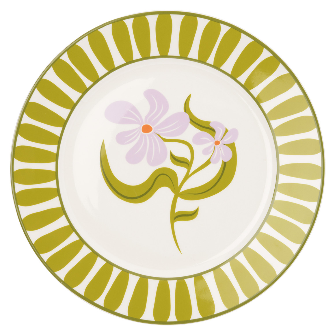 Groot bord met bloemmotief