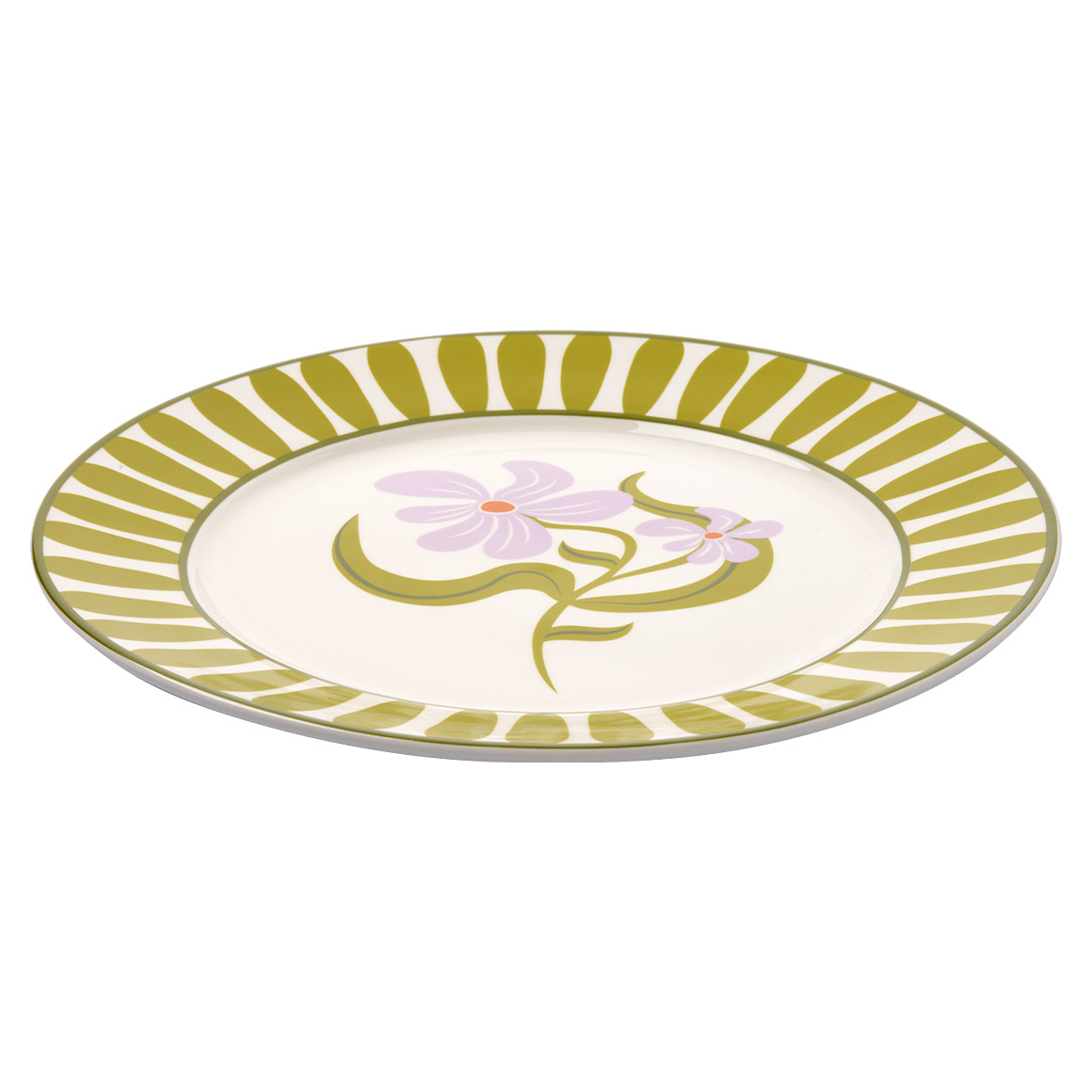 Groot bord met bloemmotief