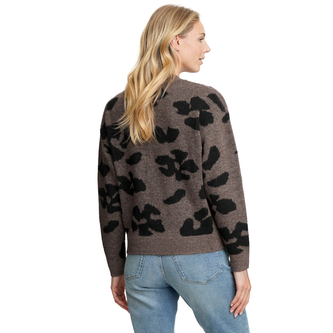 Gebreide damestrui met all-overmotief