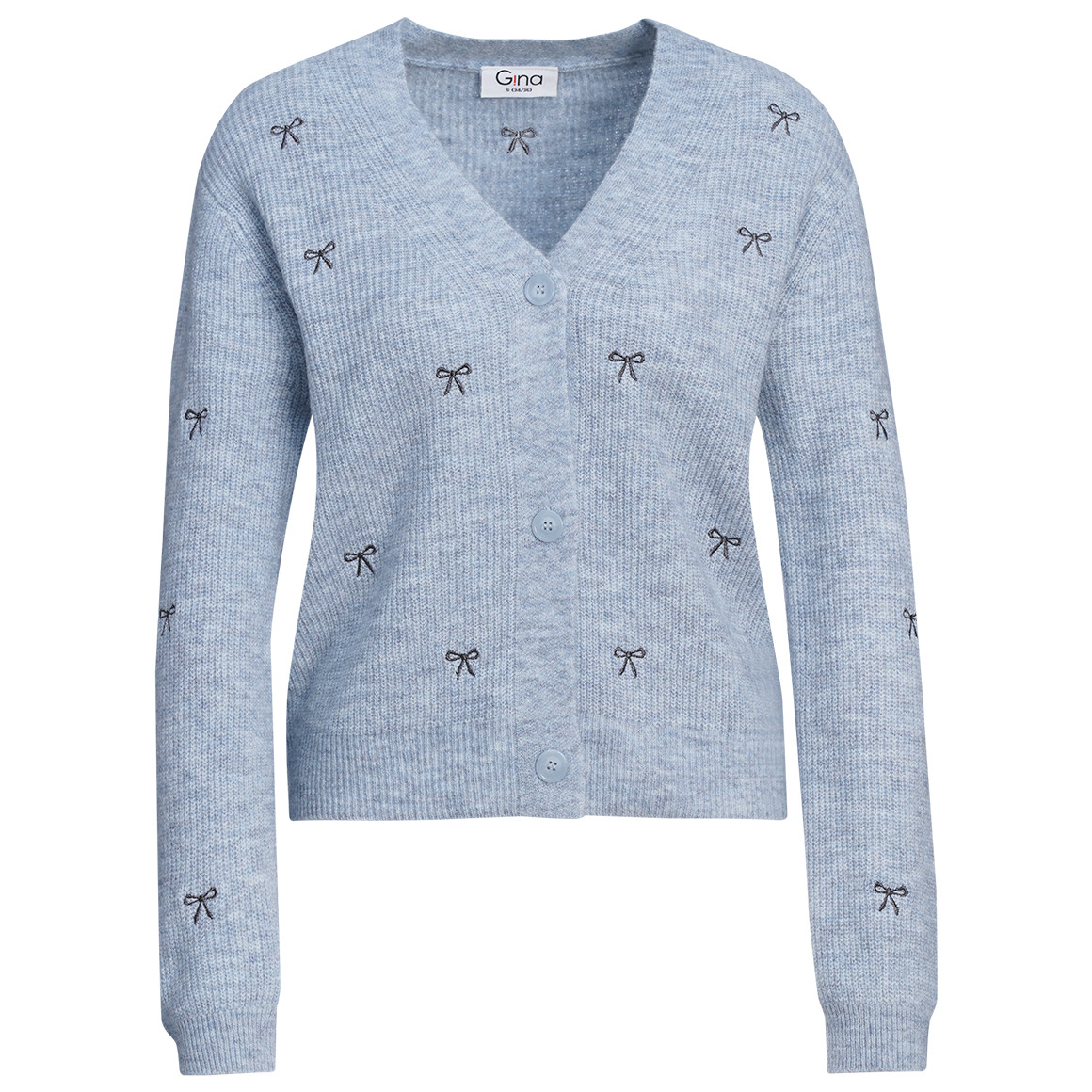 Damen Strickjacke mit Schleifen-Allover