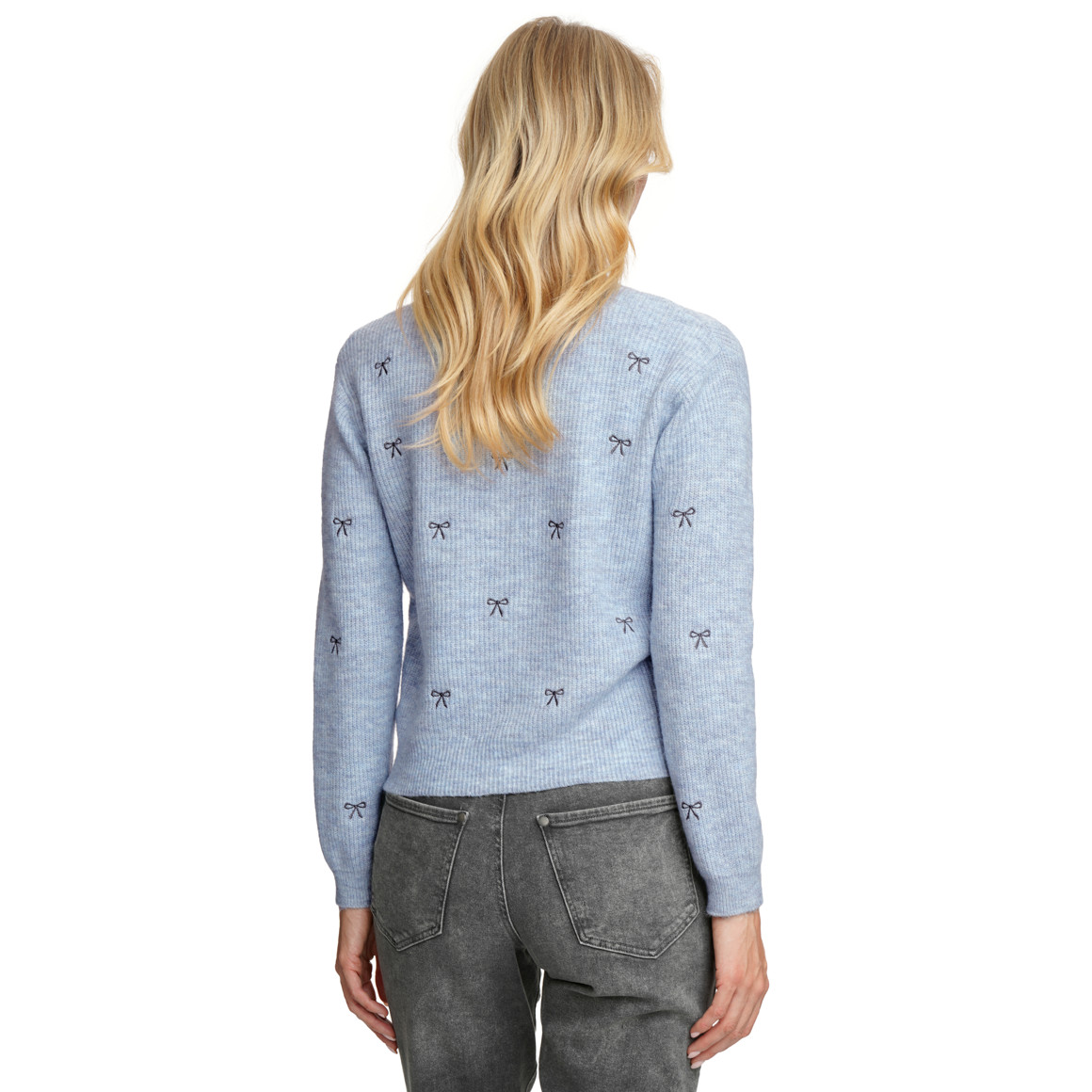 Damen Strickjacke mit Schleifen-Allover