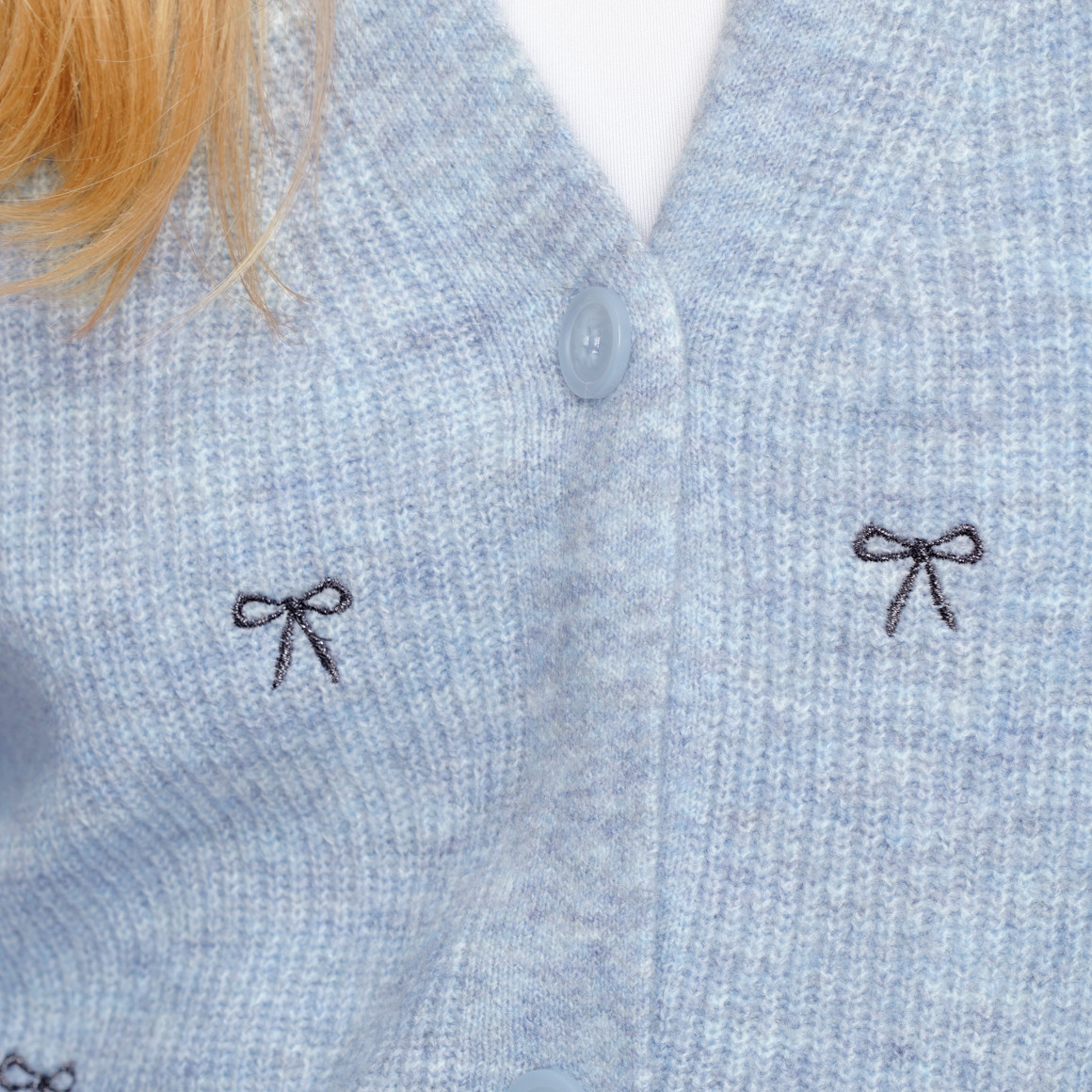 Damen Strickjacke mit Schleifen-Allover