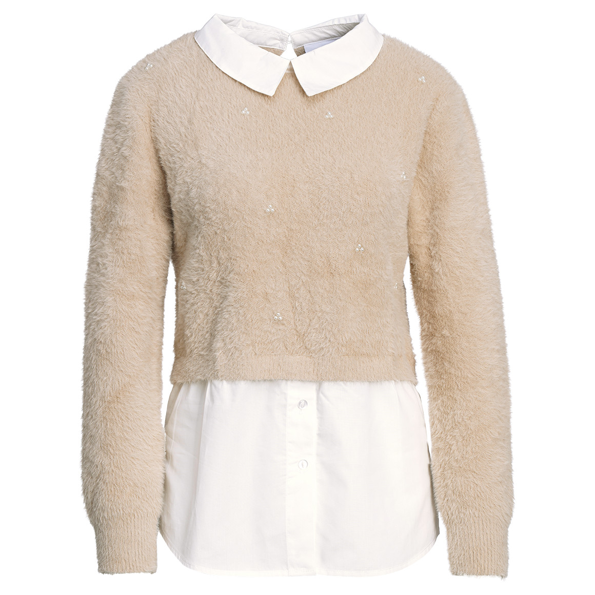 Gebreide damestrui met laagje