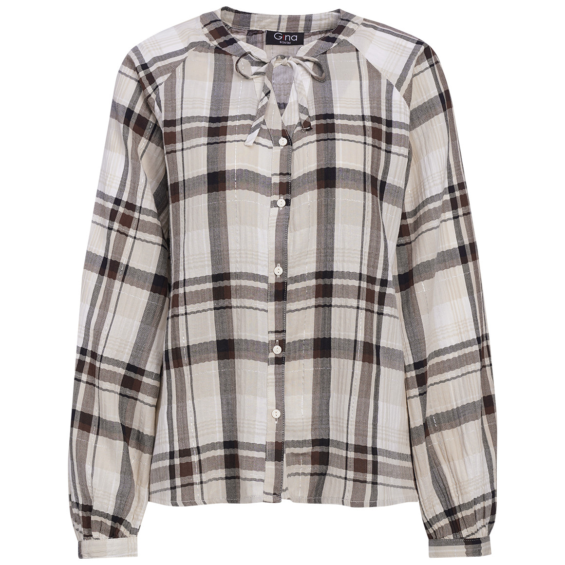 Damesblouse met geruit patroon