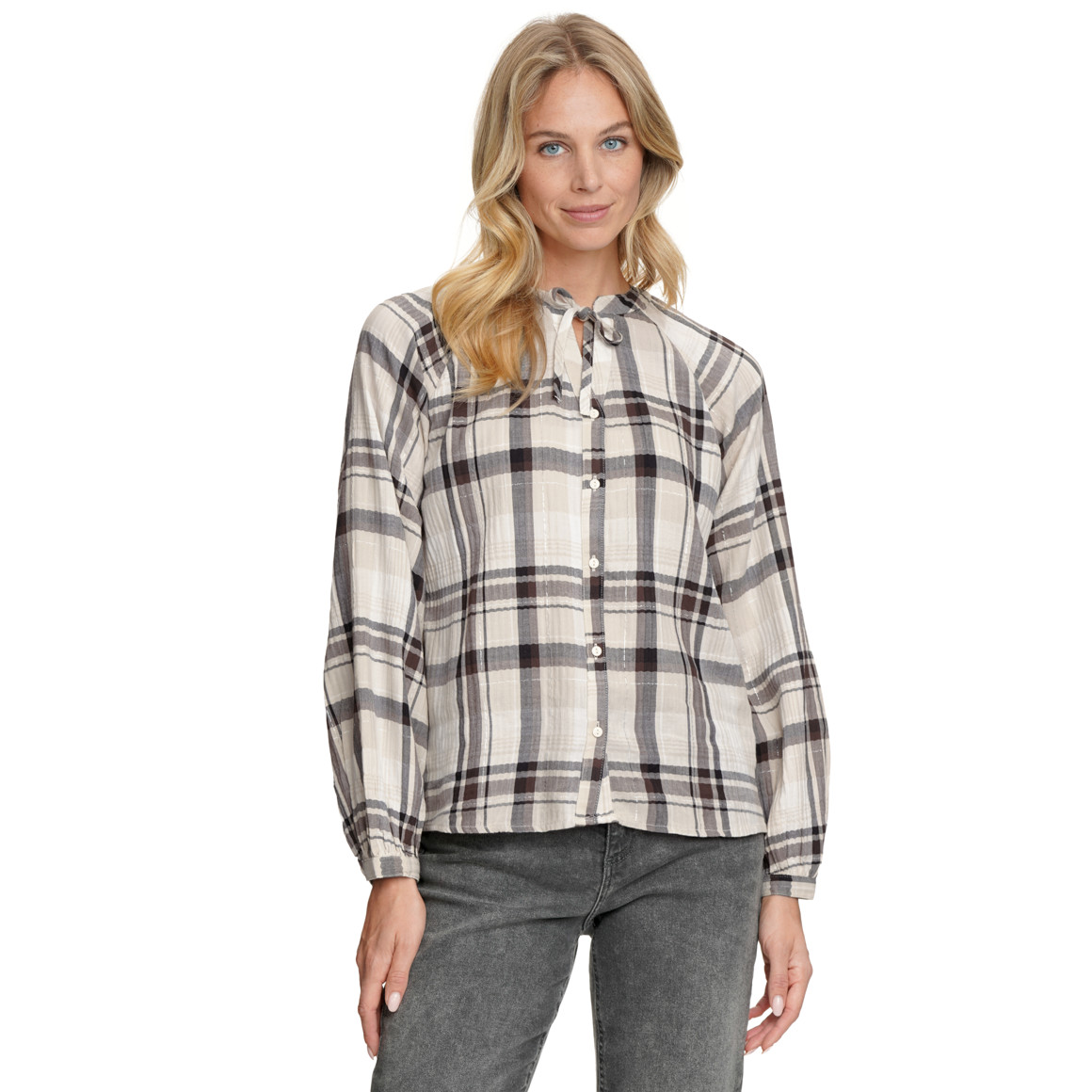 Damesblouse met geruit patroon