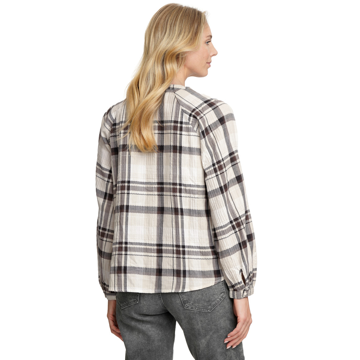 Damesblouse met geruit patroon