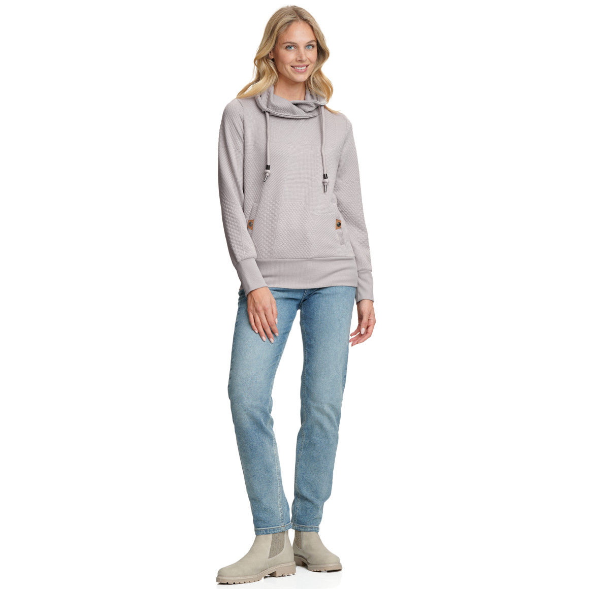 Damen Sweatshirt mit Strukturmuster