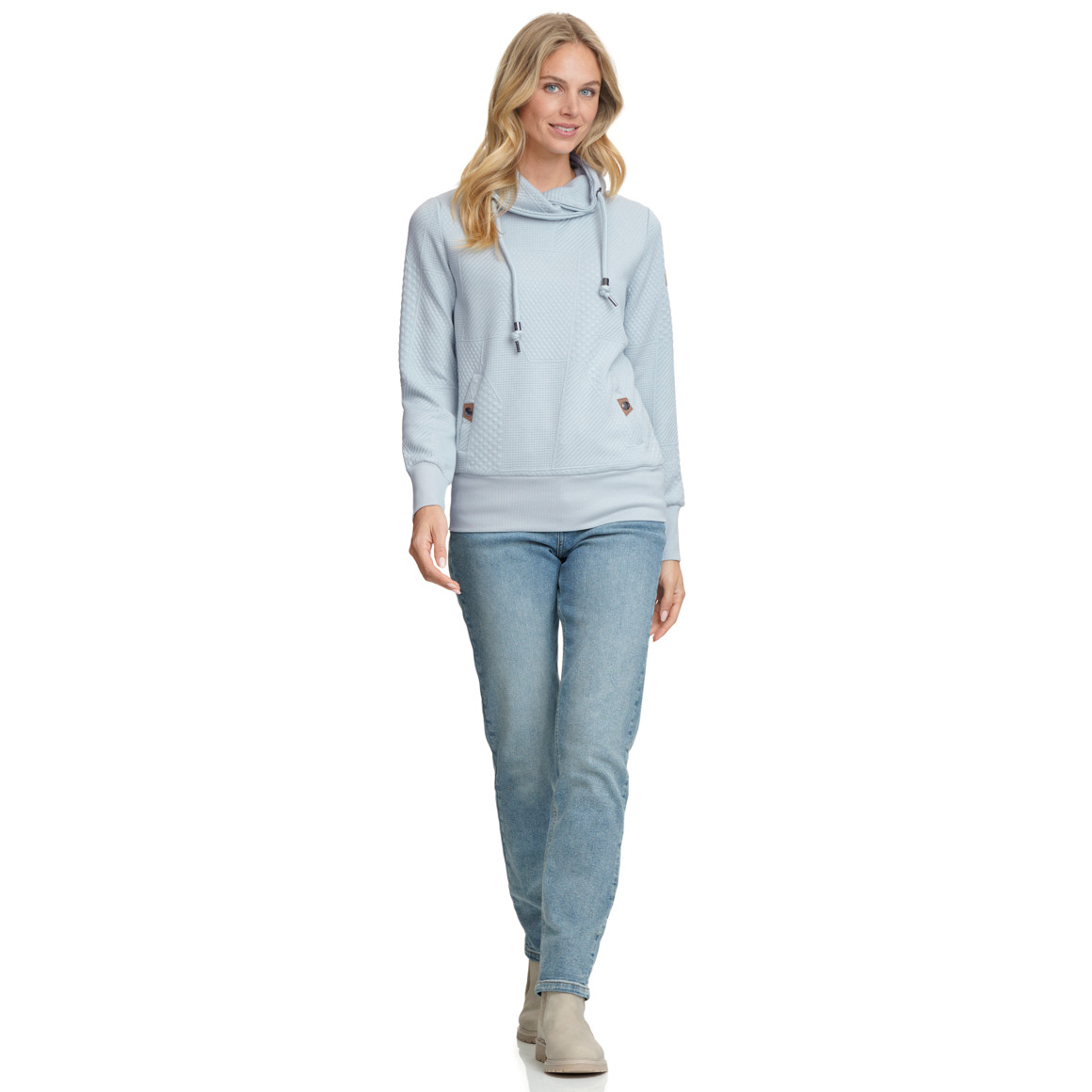 Damen Sweatshirt mit Strukturmuster