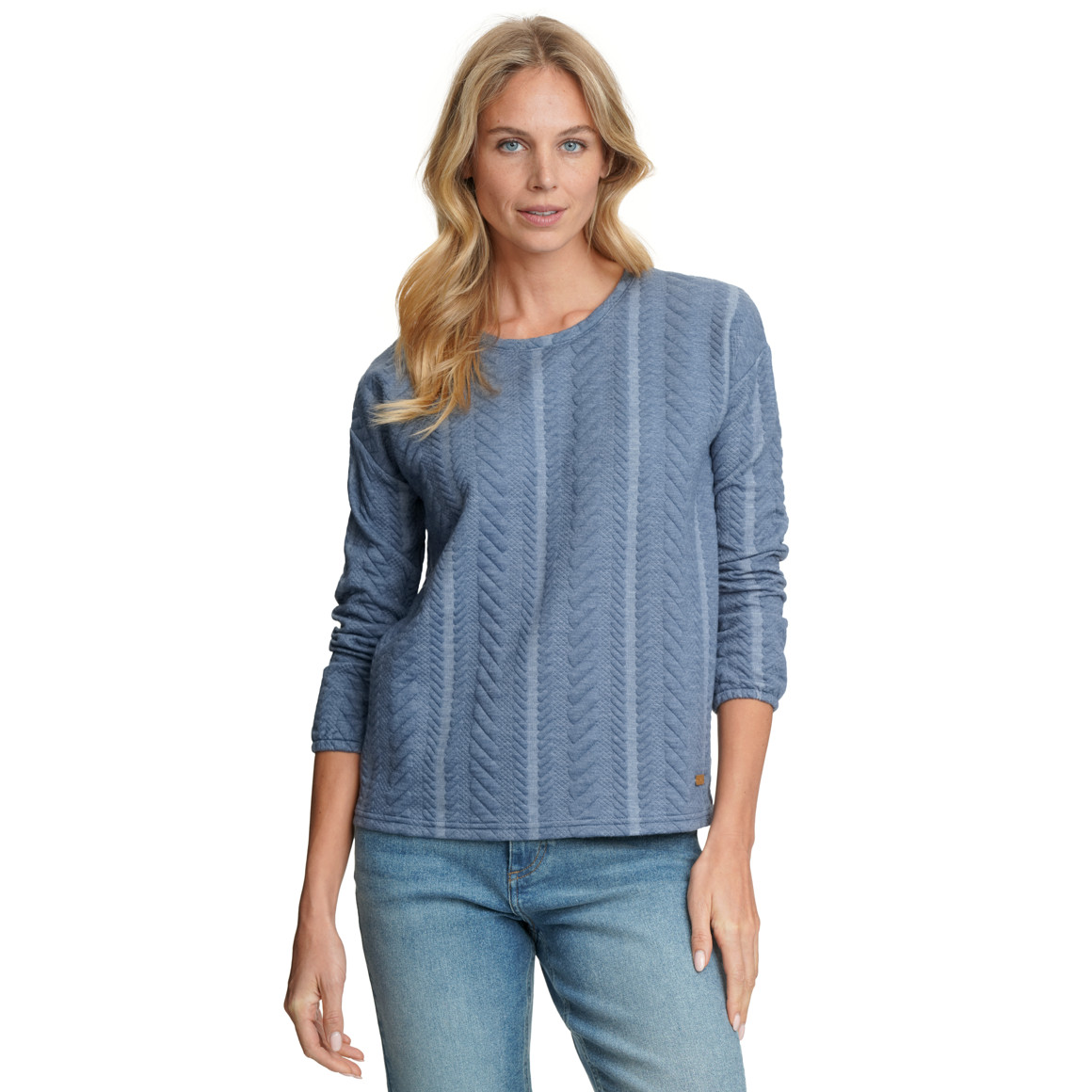 Damen Sweatshirt mit Strukturmuster