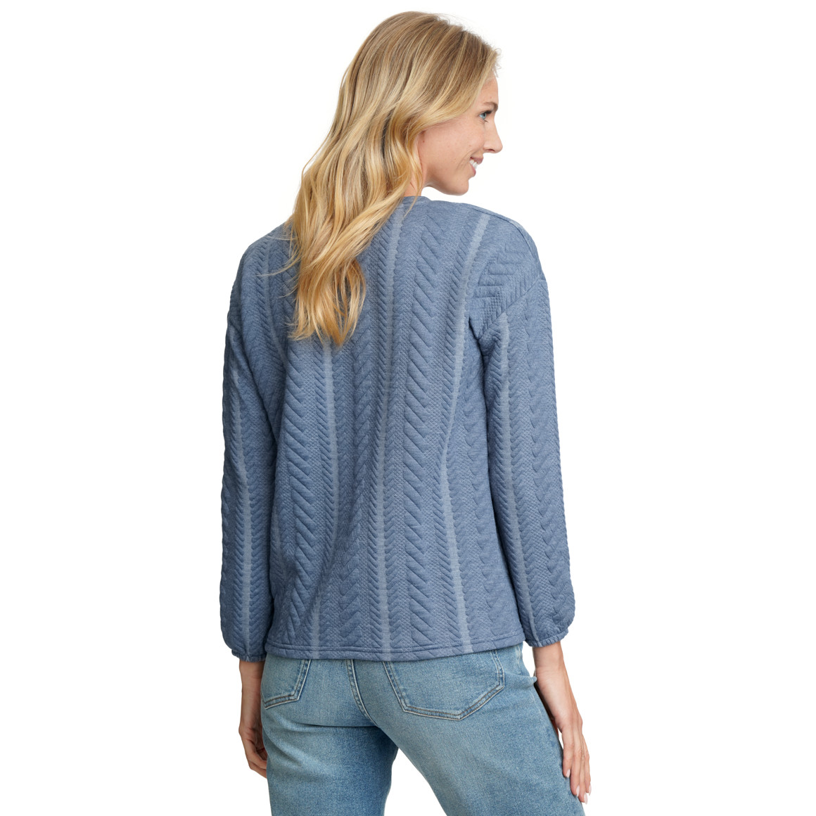 Damen Sweatshirt mit Strukturmuster