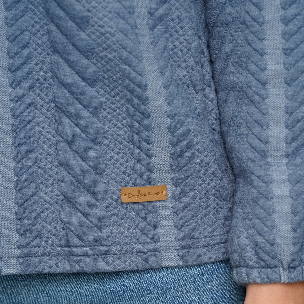 Damen Sweatshirt mit Strukturmuster