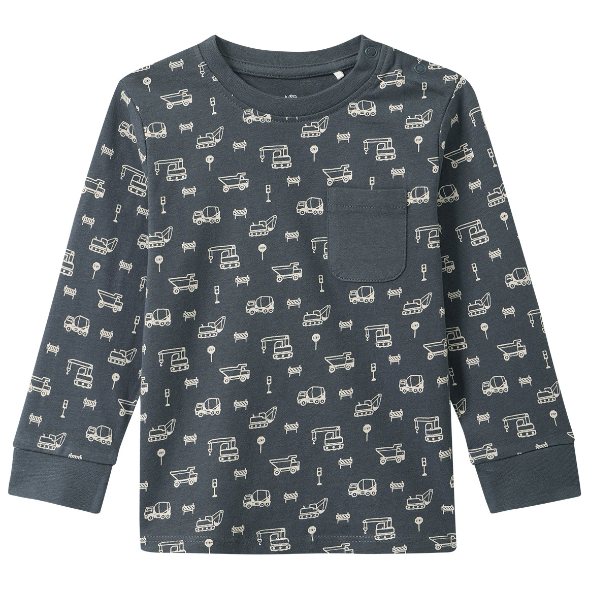 Babyshirt met lange mouwen en all-over print