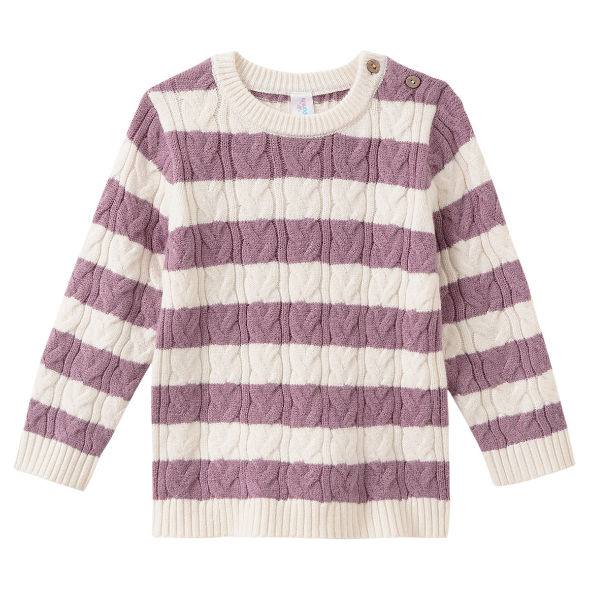 Baby Strickpullover mit Zopfmuster