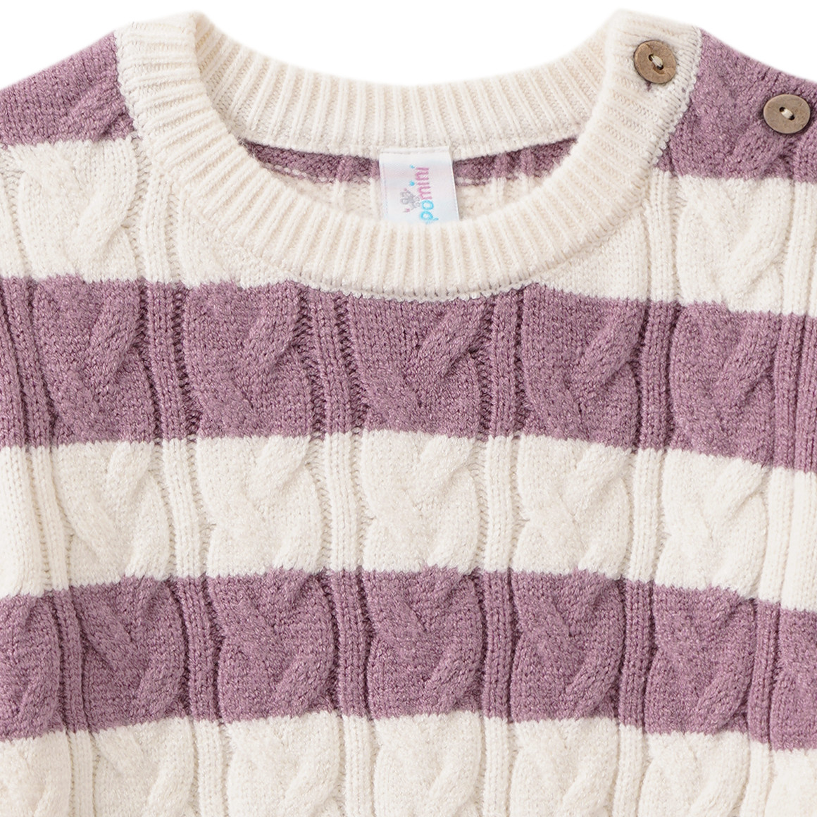 Baby Strickpullover mit Zopfmuster