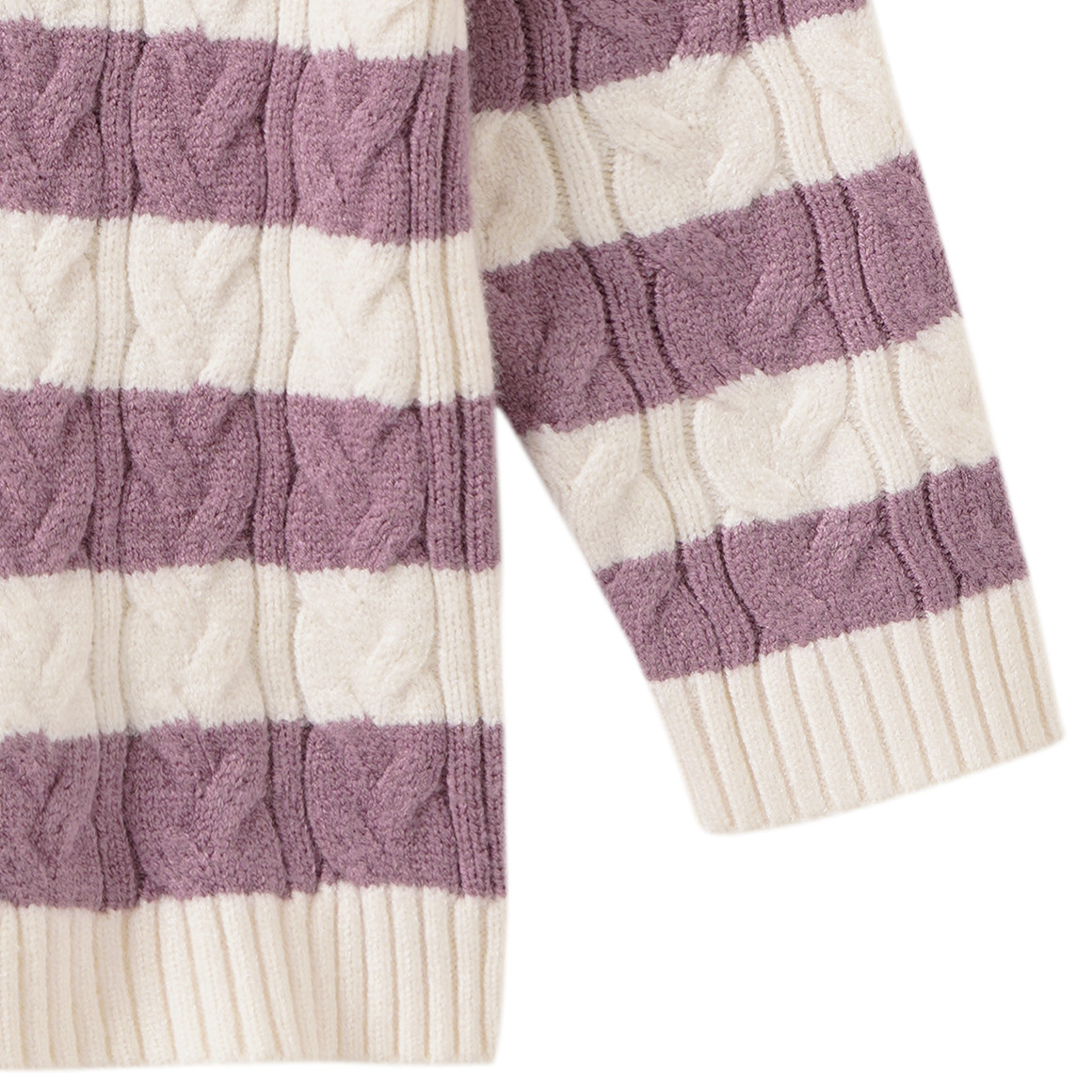 Baby Strickpullover mit Zopfmuster