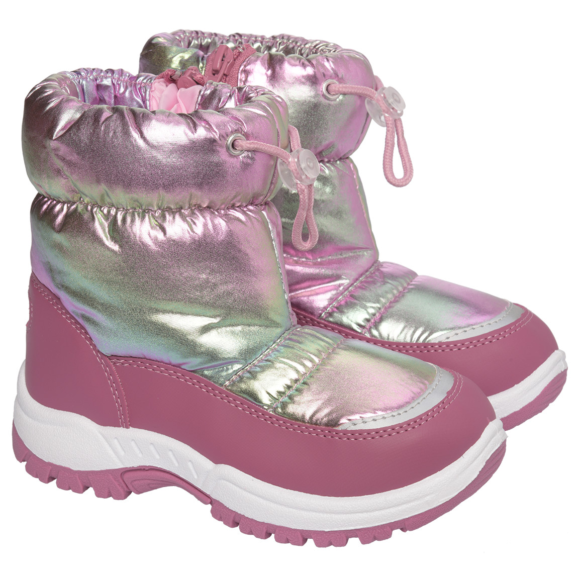 Meisjes winterlaarzen met metallic look