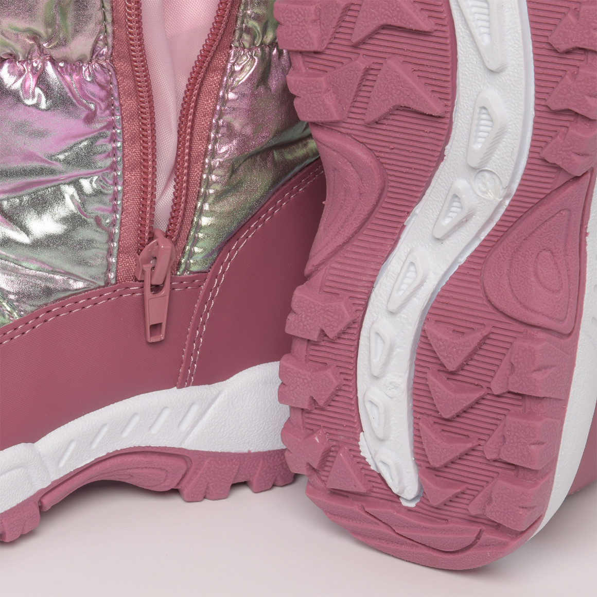 Meisjes winterlaarzen met metallic look