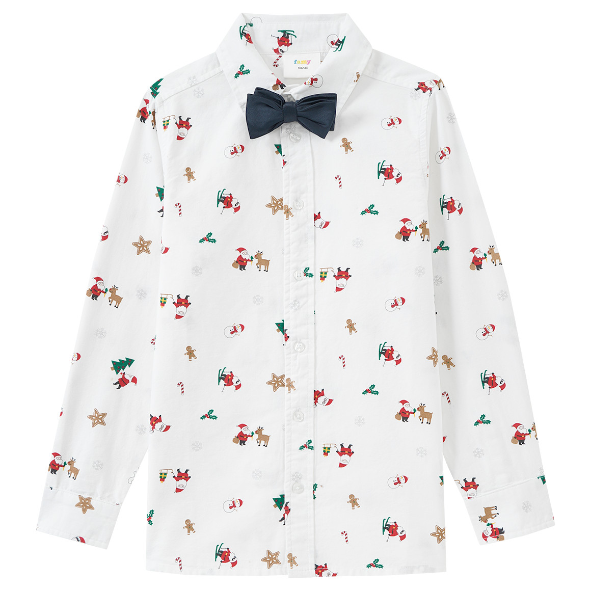 Jungen Weihnachtshemd mit Fliege