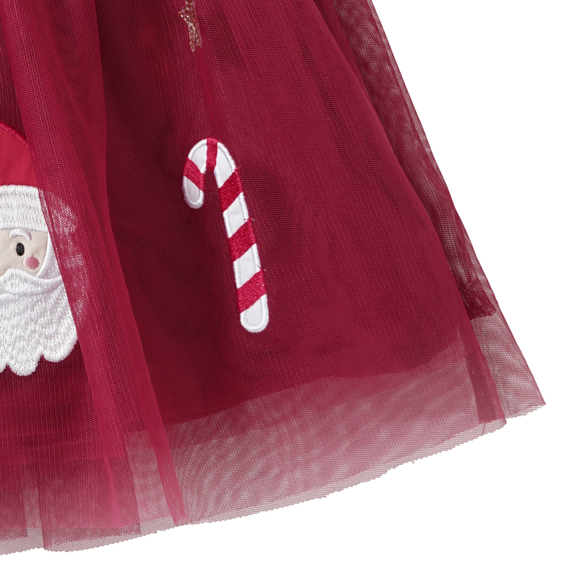 Meisjes kerstrok met applicaties