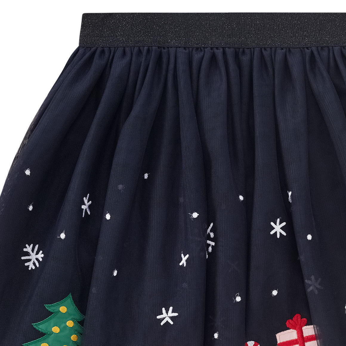 Meisjes kerstrok met applicaties