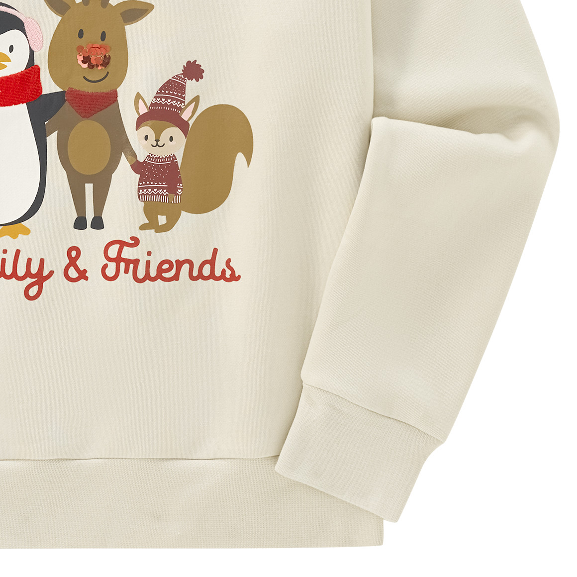 Mädchen Weihnachtssweatshirt mit Print