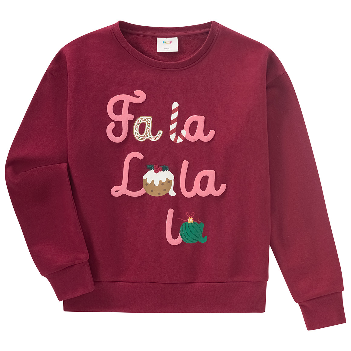 Mädchen Weihnachtssweatshirt mit Print