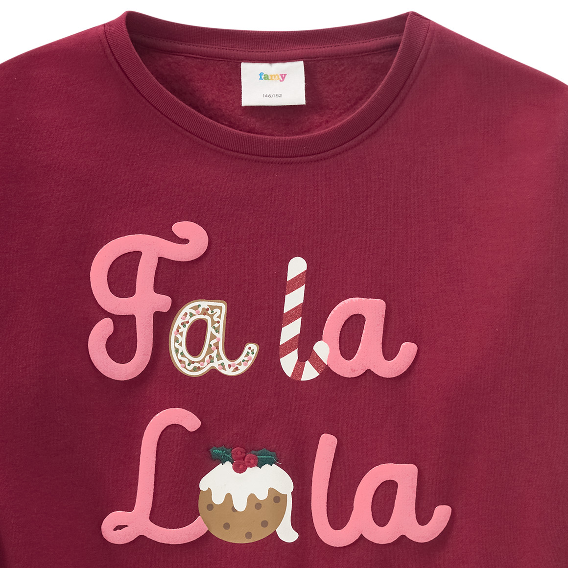 Mädchen Weihnachtssweatshirt mit Print