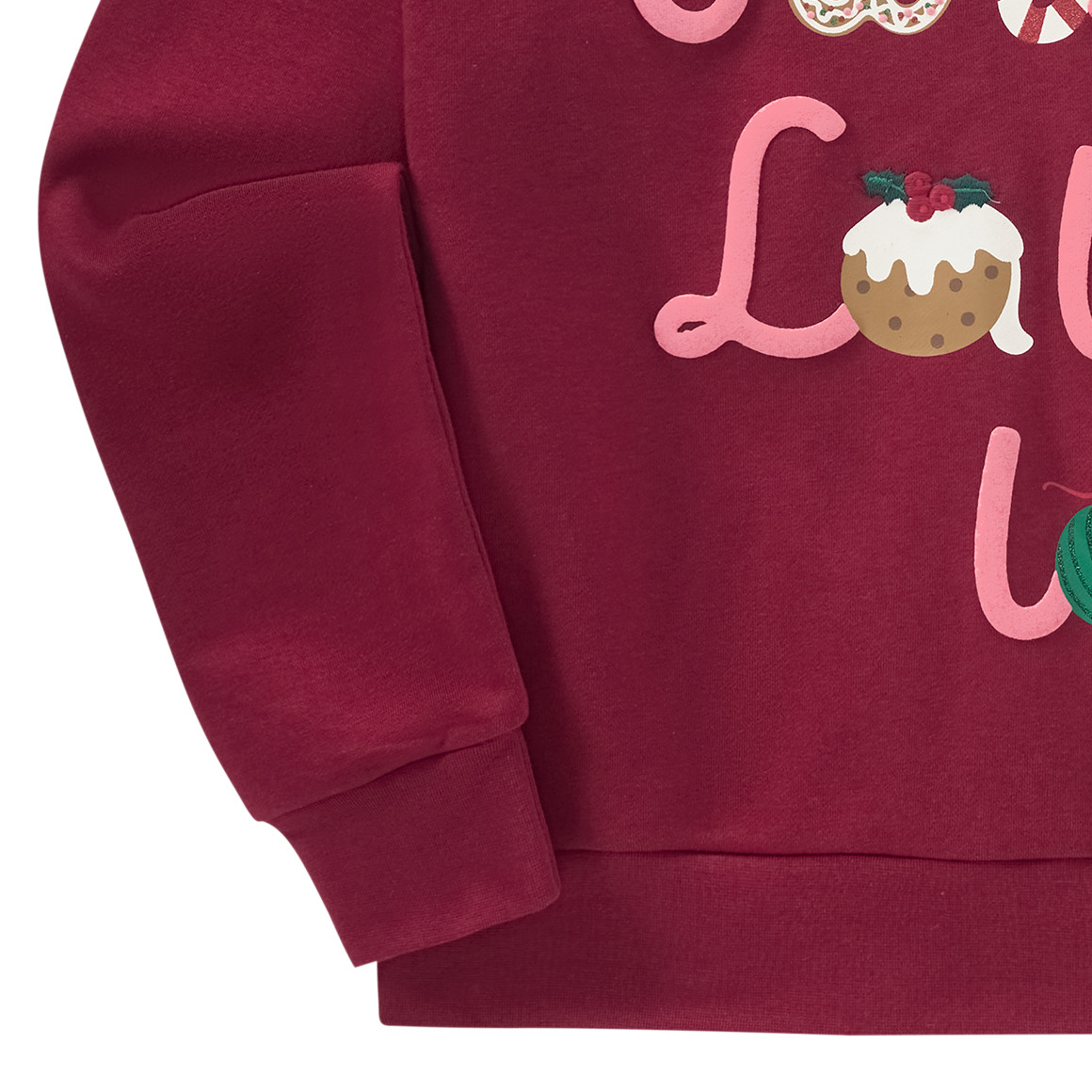 Mädchen Weihnachtssweatshirt mit Print