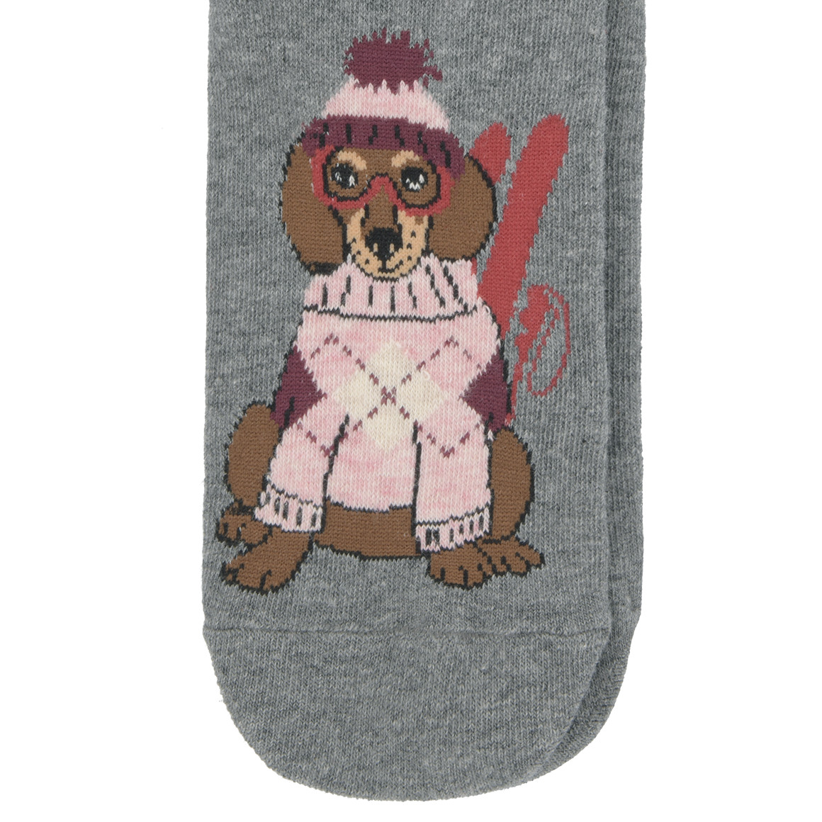 1 paar Dames Sokken met hondenmotief