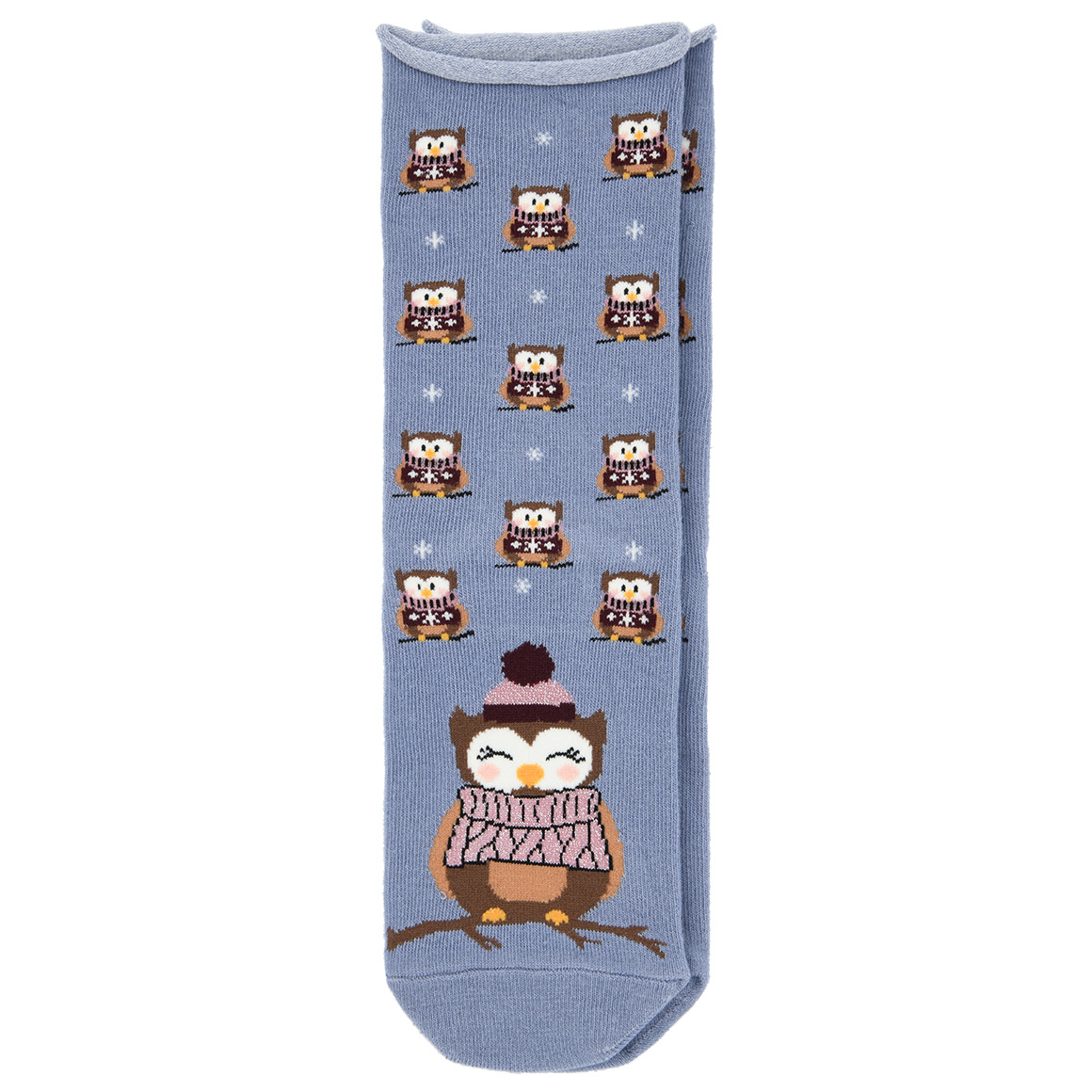 1 paar Sokken voor Dames met uilenmotief