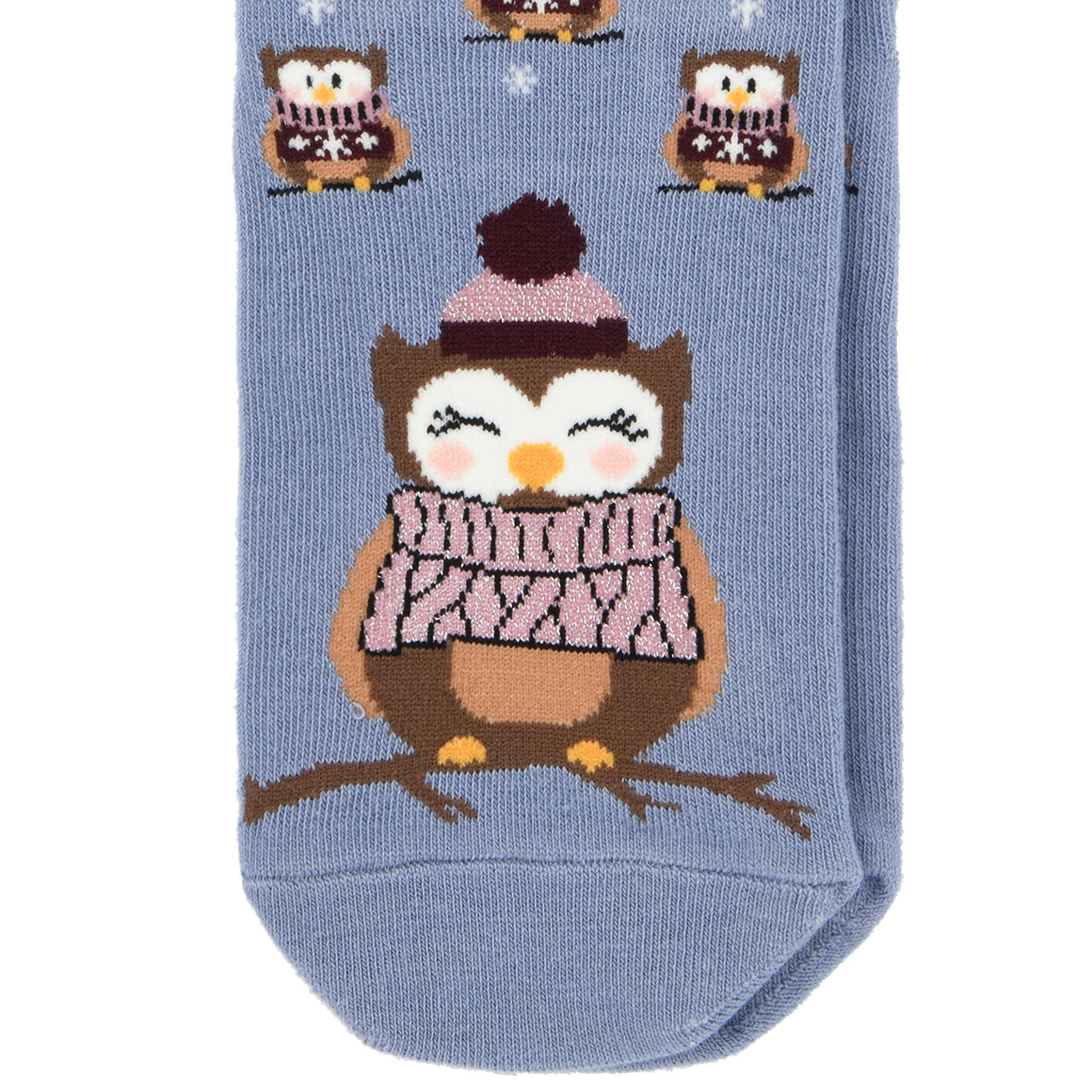1 paar Sokken voor Dames met uilenmotief