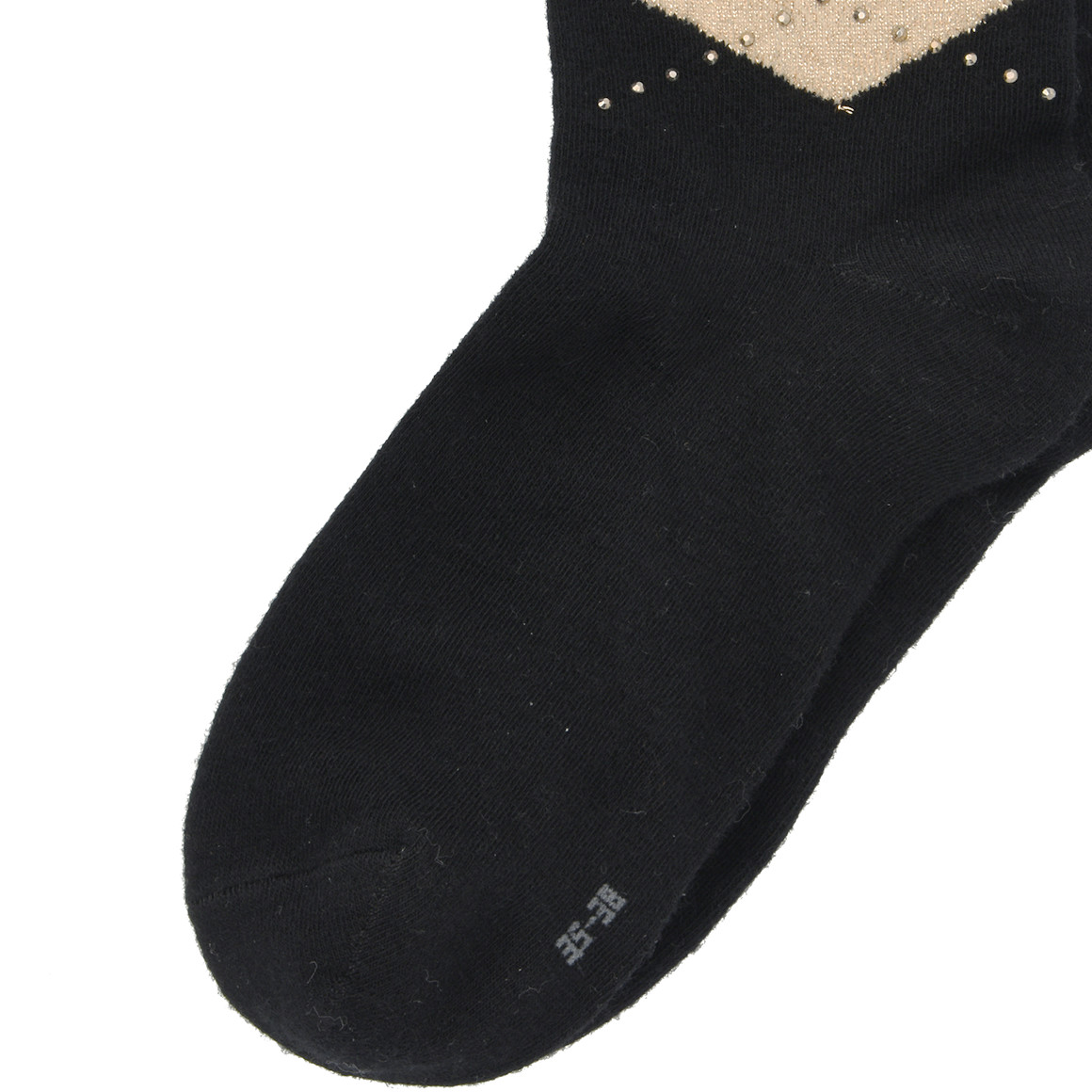 1 Paar Damen Socken mit Zier-Steinen