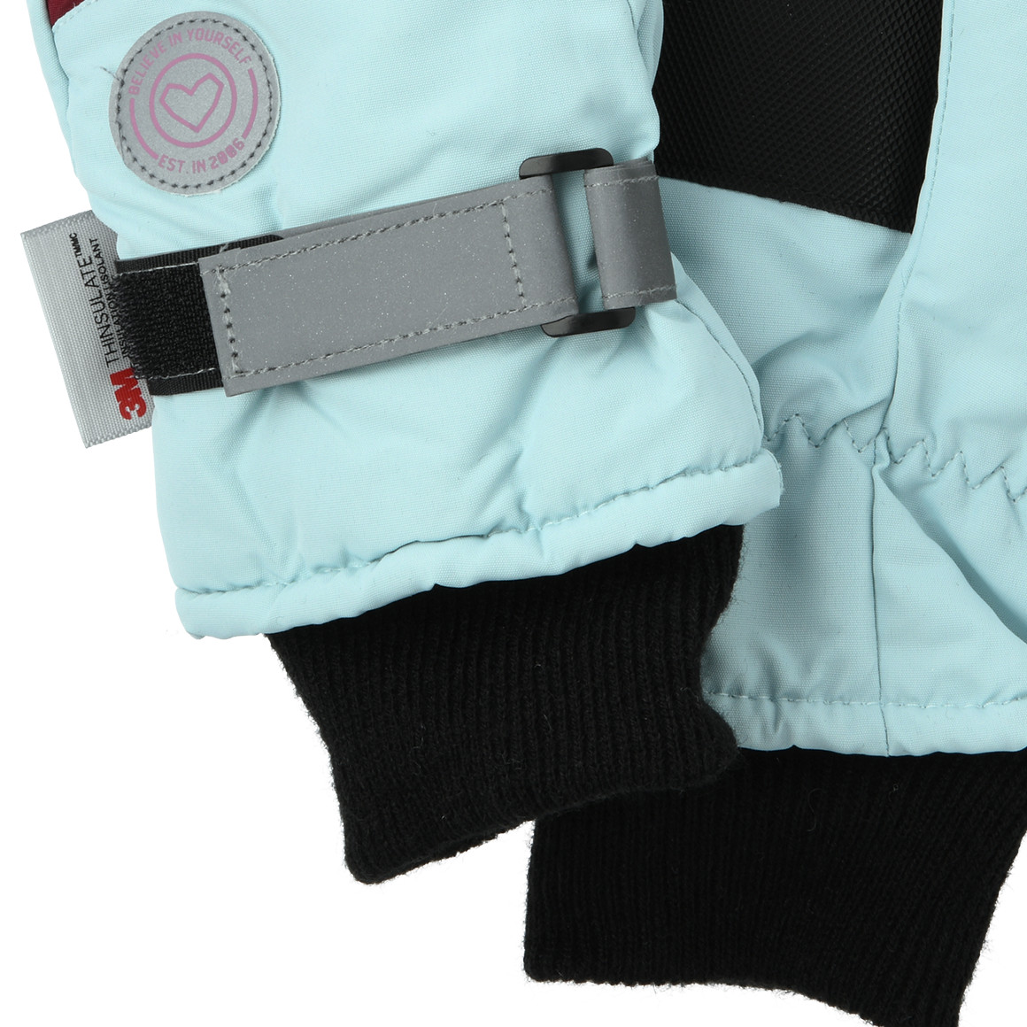 Mädchen Handschuhe mit Farbteiler