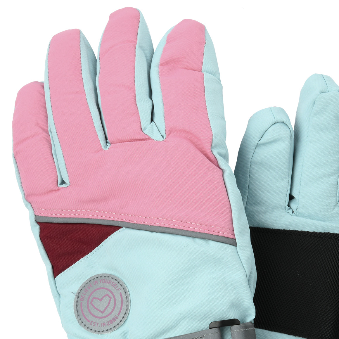 Mädchen Handschuhe mit Farbteiler