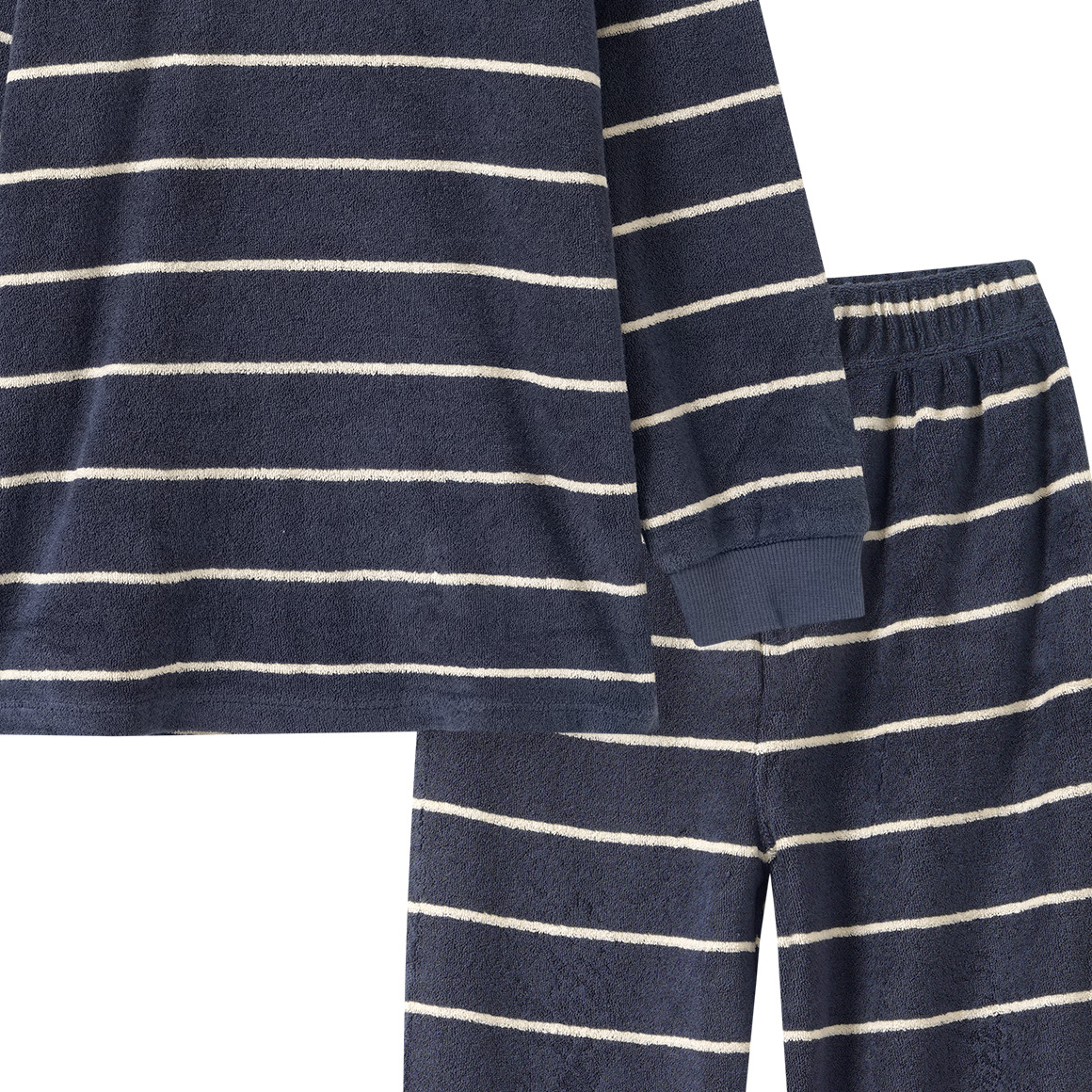 Badstof pyjama voor jongens met strepen