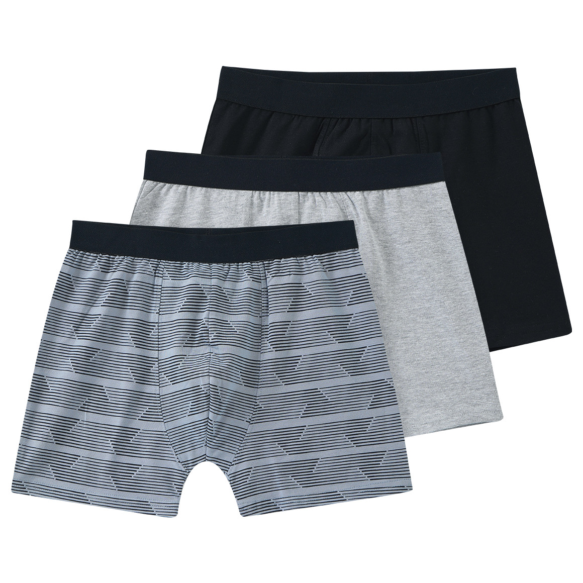 3 jongensboxershorts in verschillende dessins