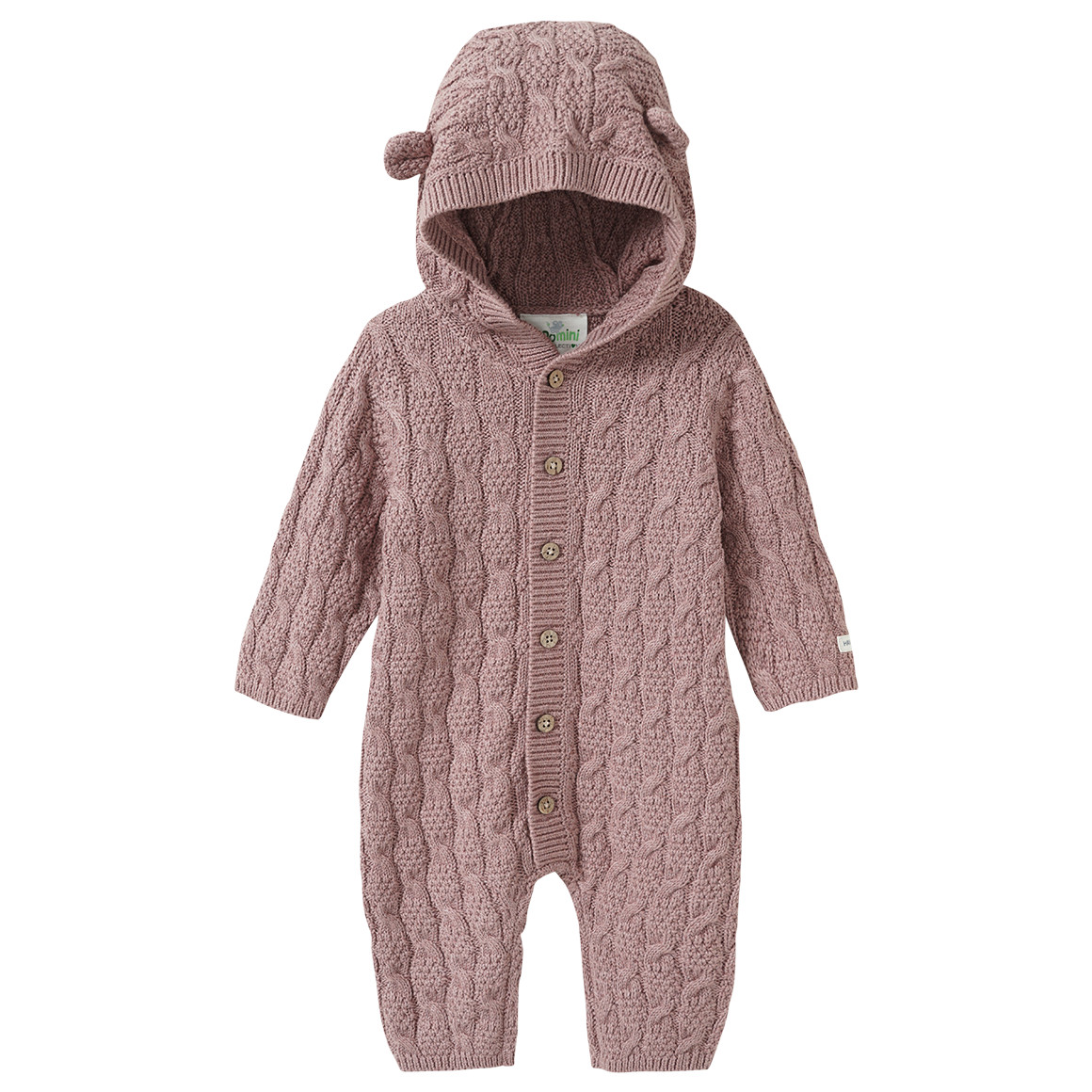 Newborn gebreide jumpsuit met kap
