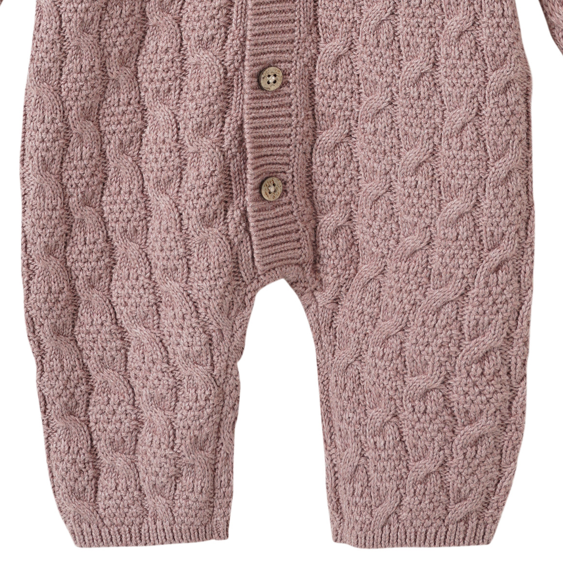 Newborn gebreide jumpsuit met kap