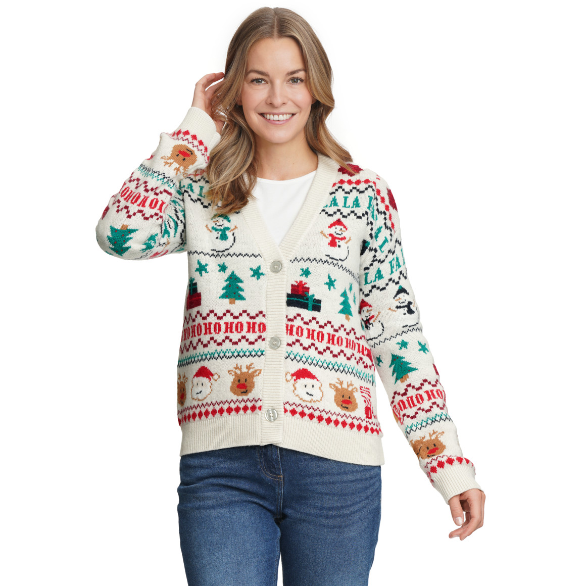 Dames' kerstvest in Noorse stijl