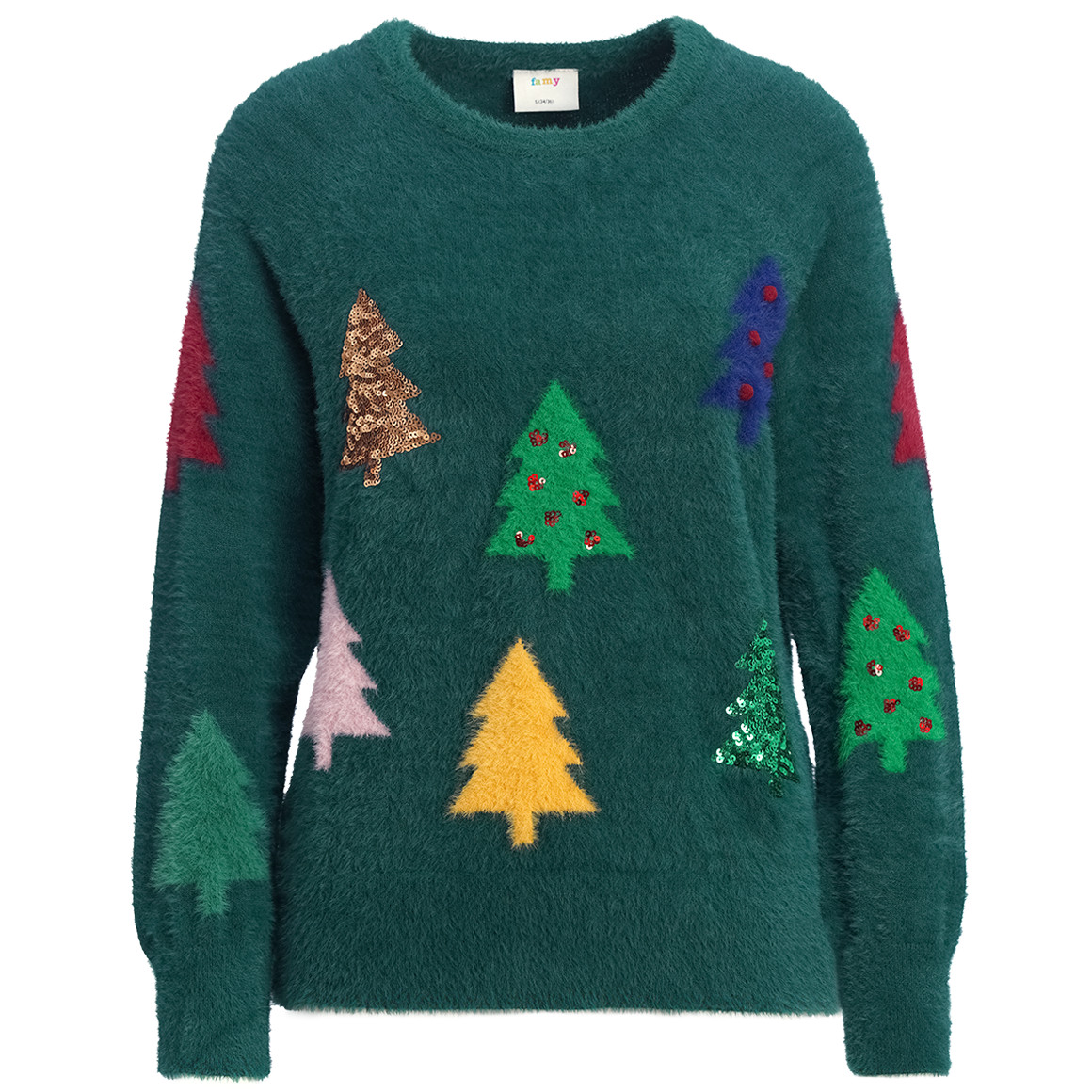 Dames kersttrui gemaakt van verengaren