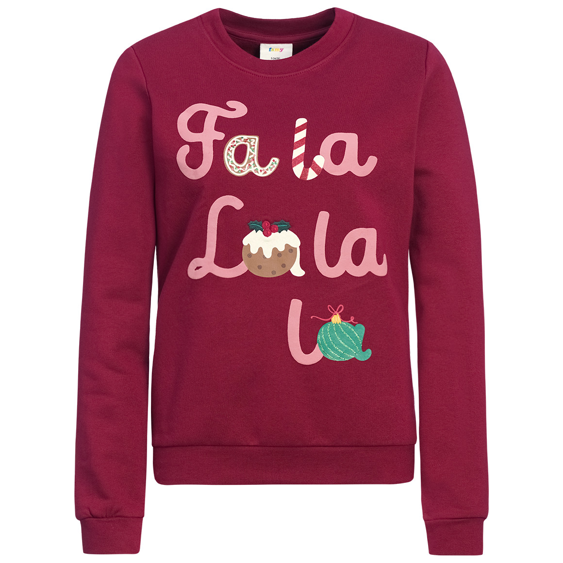 Dames kersttrui met print