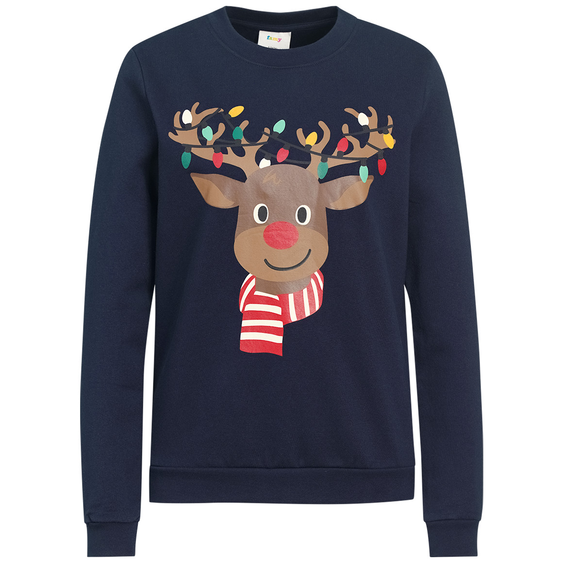 Dames kersttrui met print