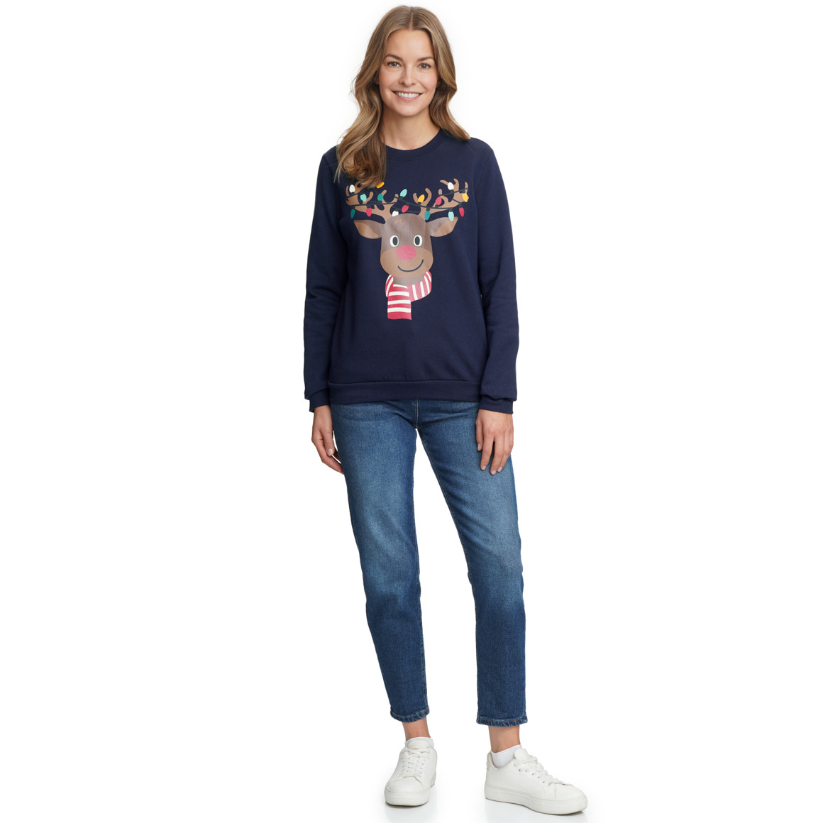 Dames kersttrui met print
