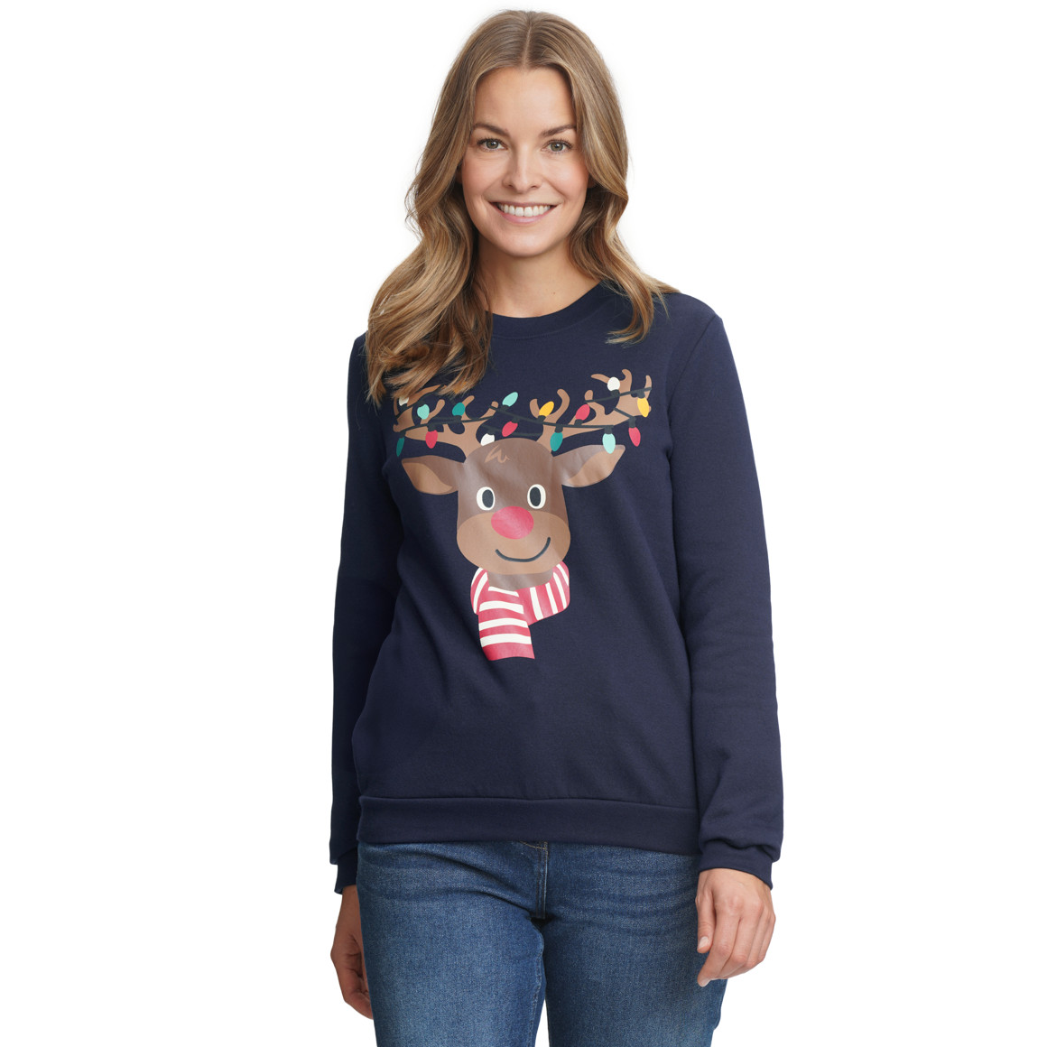 Dames kersttrui met print