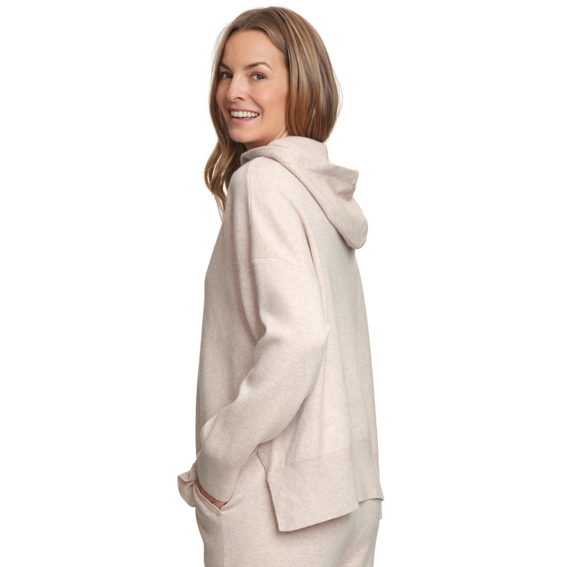 Damen Loungewear-Pullover mit Kapuze