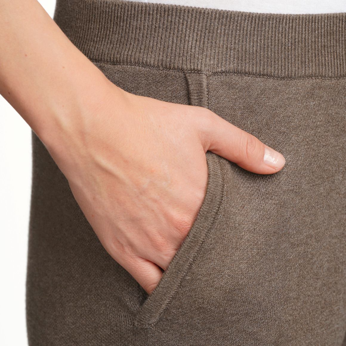 Damen Loungewear-Strickhose in Uni