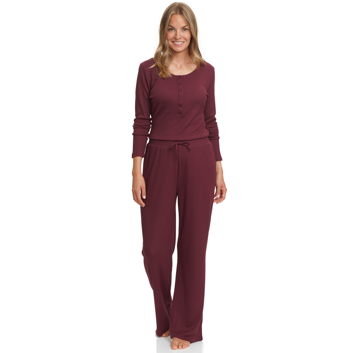 Damen Loungewear-Hose in Unifarben