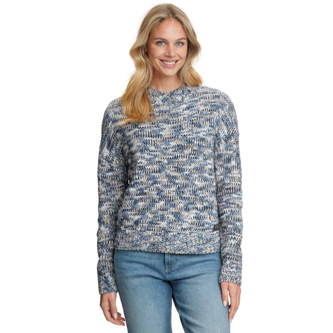 Damen Strickpullover mit Farb-Muster
