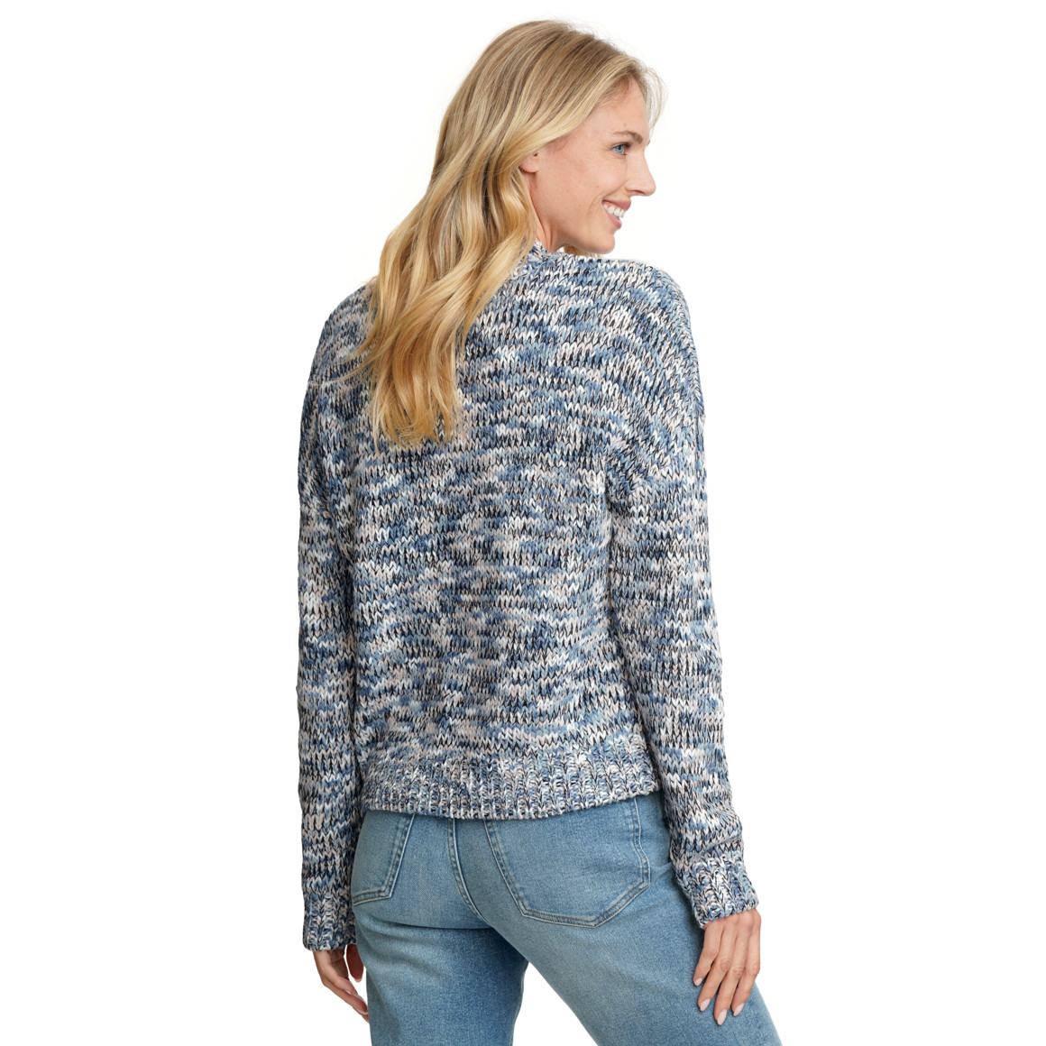 Damen Strickpullover mit Farb-Muster