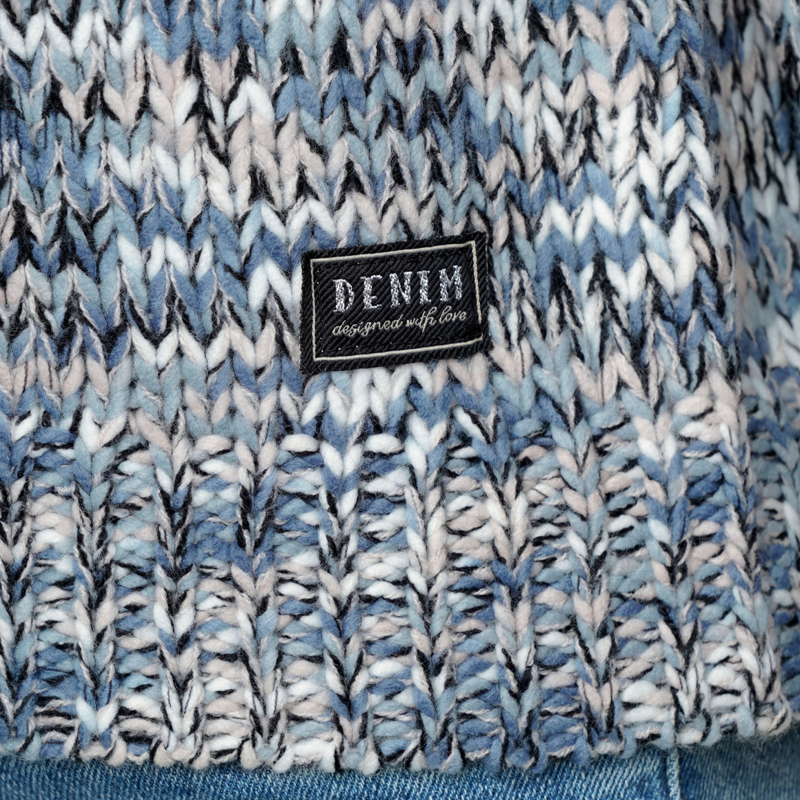 Damen Strickpullover mit Farb-Muster